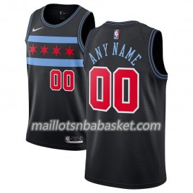 Maillot Homme Chicago Bulls Personnalisable 2018-19 Nike City Edition Noir Swingman
